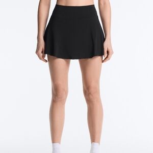 OYSHO High-Waist Black Skater Skirt with Flared Circle Hem